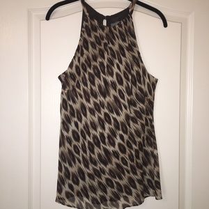 Ann Taylor Silk Animal Print Top